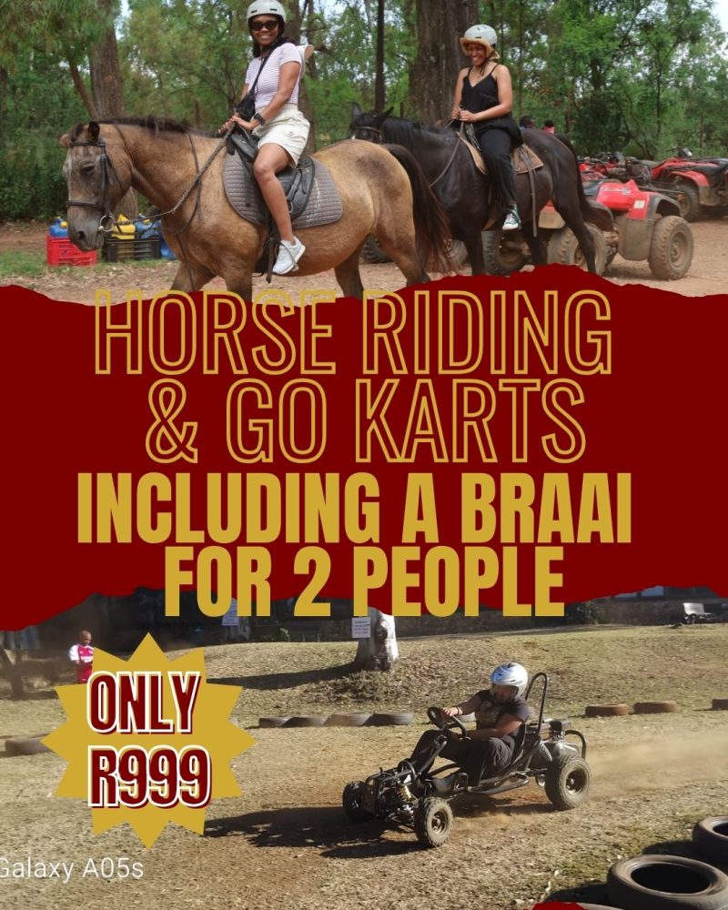Horse Riding And Go Karts with Braai for 2