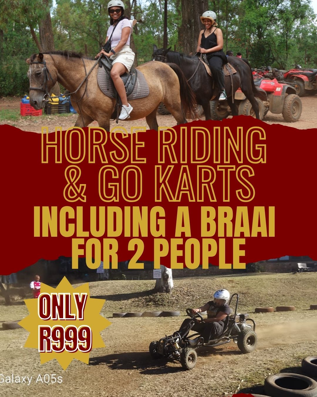 Horse Riding And Go Karts with Braai for 2